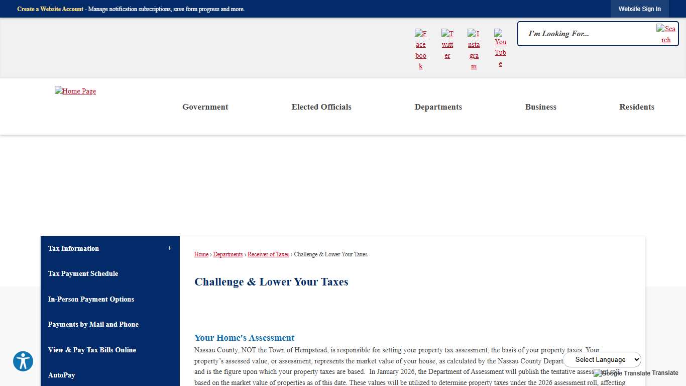 Challenge & Lower Your Taxes | Hempstead Town, NY